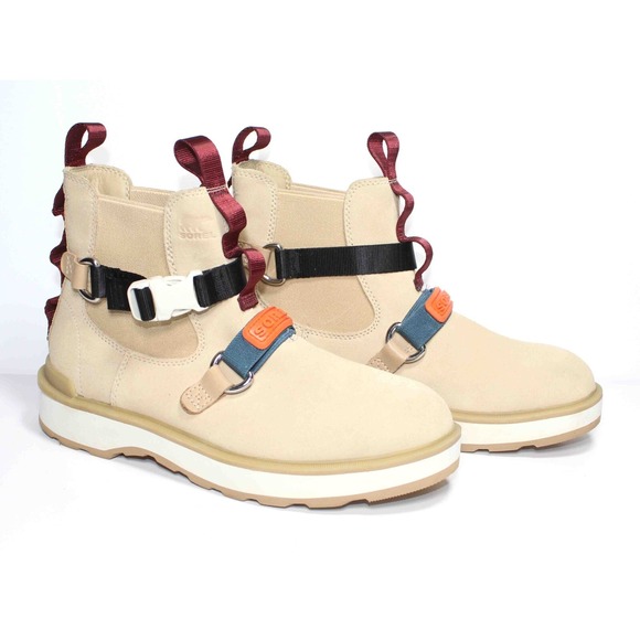 Sorel Hi-Line EQ Chelsea Boot Ceramic Chalk Womens‎ Size 10 Excellent Condition - Picture 1 of 13